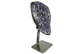 Amethyst Geode Section on Metal Stand - Purple Crystals #171821-2